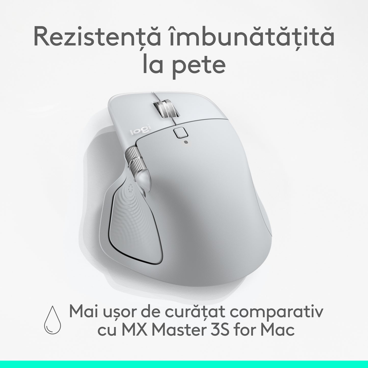 Mouse Wireless Logitech MX Master 4 pentru Mac, Alb