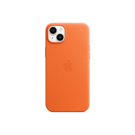 Husa de protectie Apple cu MagSafe pentru iPhone 14 Plus, Piele, Orange - iSTYLE RO