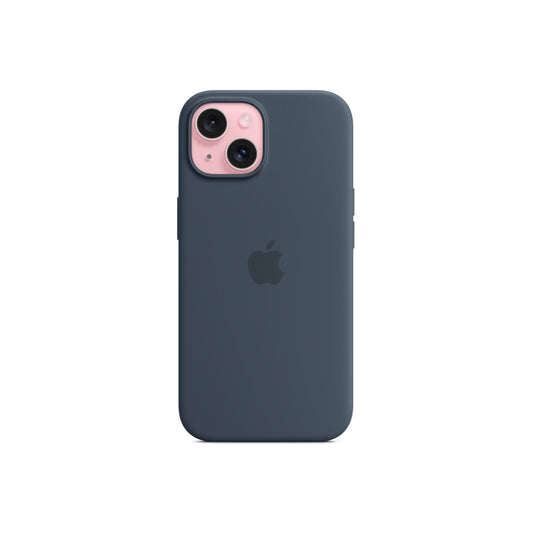 Husa de protectie Apple cu MagSafe pentru iPhone 15, Silicon, Storm Blue - iSTYLE RO