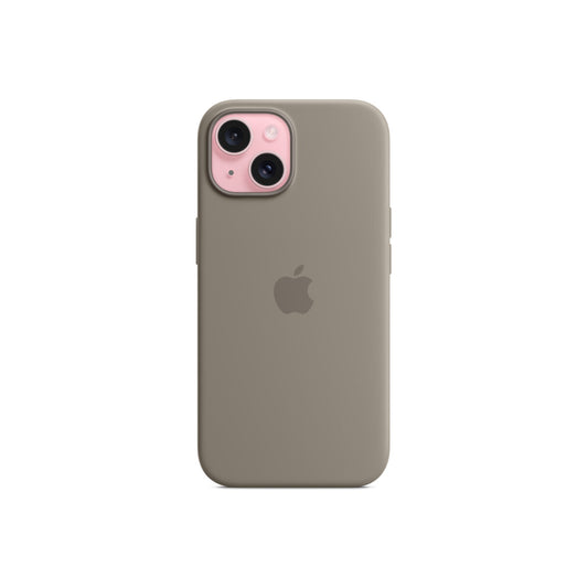 Husa de protectie Apple cu MagSafe pentru iPhone 15, Silicon, Clay - iSTYLE RO