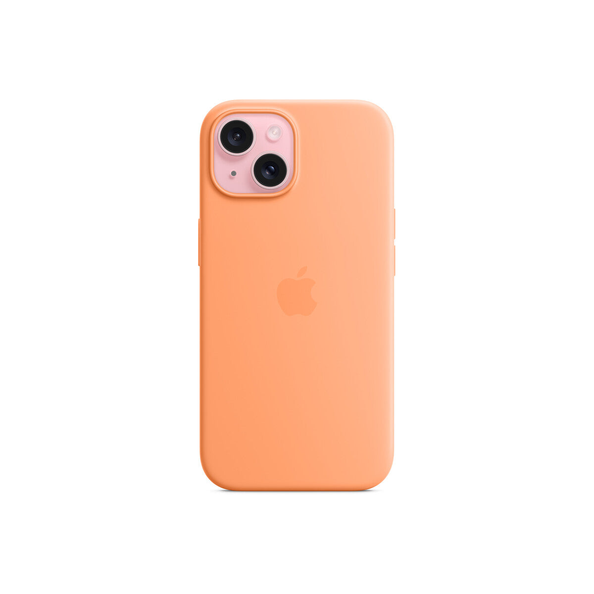 Husa de protectie Apple cu MagSafe pentru iPhone 15, Silicon, Orange Sorbet - iSTYLE RO