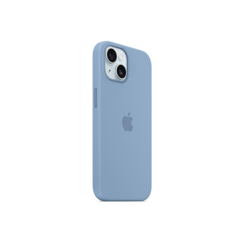 Husa de protectie Apple cu MagSafe pentru iPhone 15, Silicon, Winter Blue - iSTYLE RO
