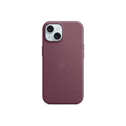 Husa de protectie Apple FineWoven cu MagSafe pentru iPhone 15, Mulberry - iSTYLE RO
