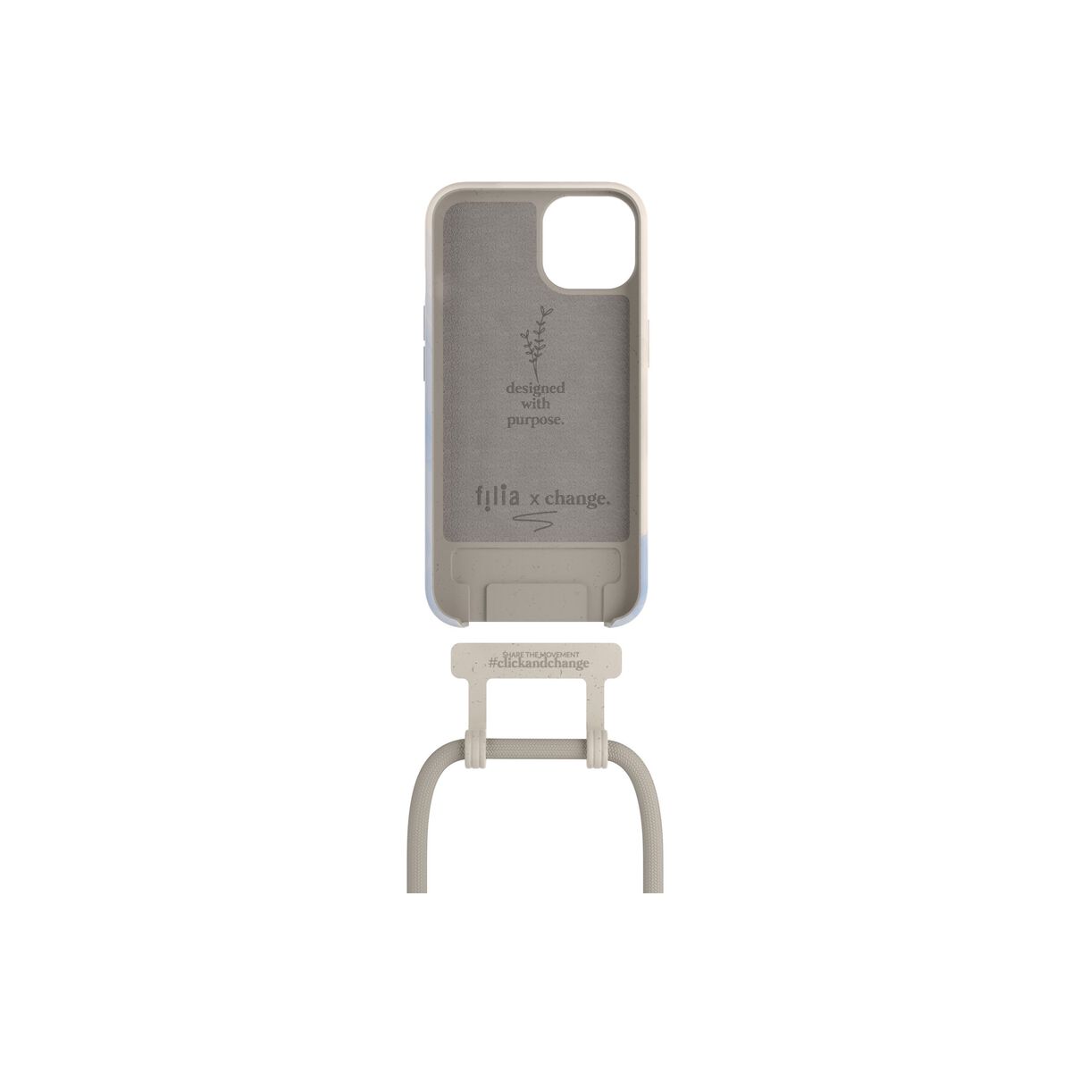 Husa de protectie Woodcessories Change Case pentru iPhone 14 Plus, Beige - iSTYLE RO