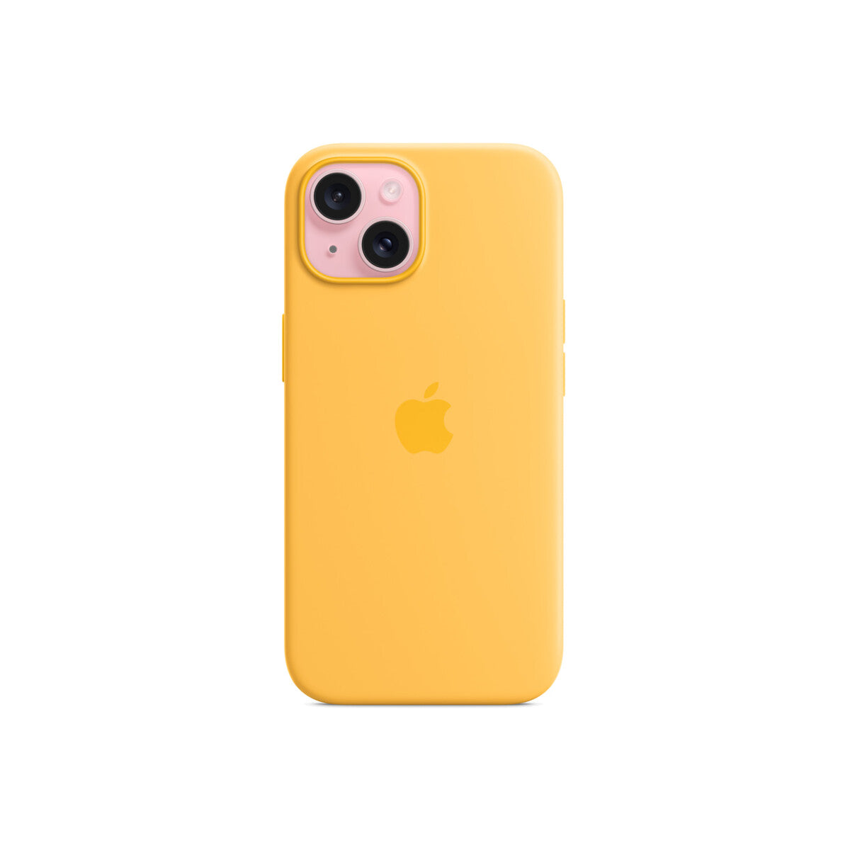 Husa de protectie Apple cu MagSafe pentru iPhone 15, Silicon, Sunshine - iSTYLE RO