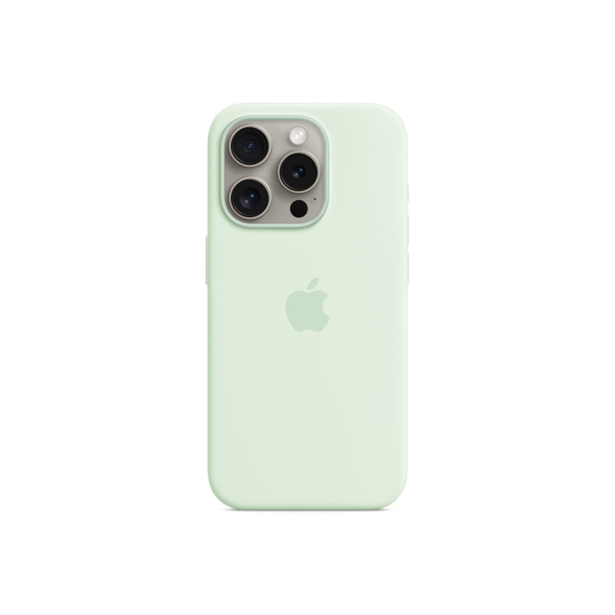 Husa de protectie Apple cu MagSafe pentru iPhone 15 Pro, Silicon, Soft Mint - iSTYLE RO