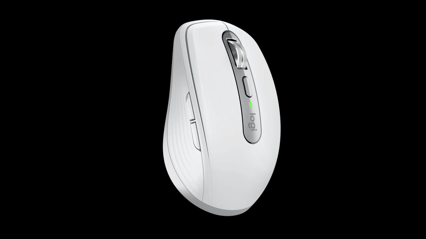 Mouse wireless Logitech MX Anywhere 3S for Mac, Bluetooth, Scroll MagSpeed, Multidevice, USB-C, Gri Pal - iSTYLE RO