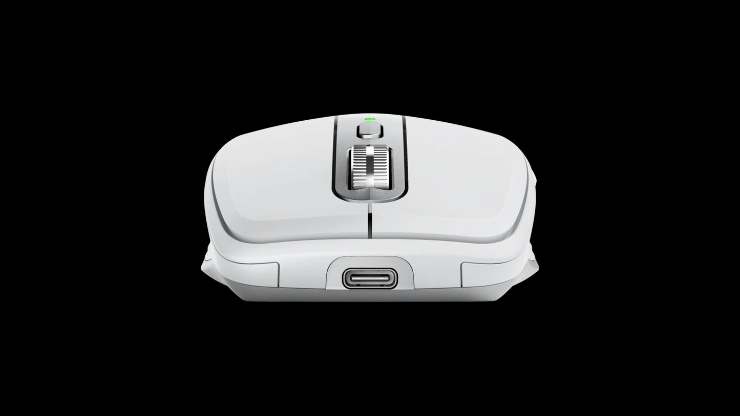 Mouse wireless Logitech MX Anywhere 3S for Mac, Bluetooth, Scroll MagSpeed, Multidevice, USB-C, Gri Pal - iSTYLE RO