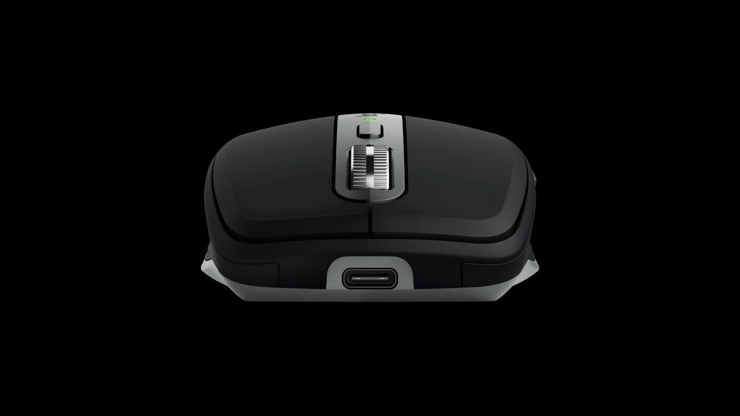 Mouse wireless Logitech MX Anywhere 3S for Mac, Bluetooth, Scroll MagSpeed, Multidevice, USB-C, Negru - iSTYLE RO