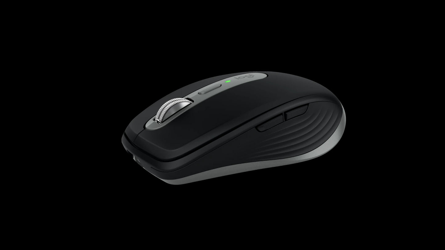 Mouse wireless Logitech MX Anywhere 3S for Mac, Bluetooth, Scroll MagSpeed, Multidevice, USB-C, Negru - iSTYLE RO