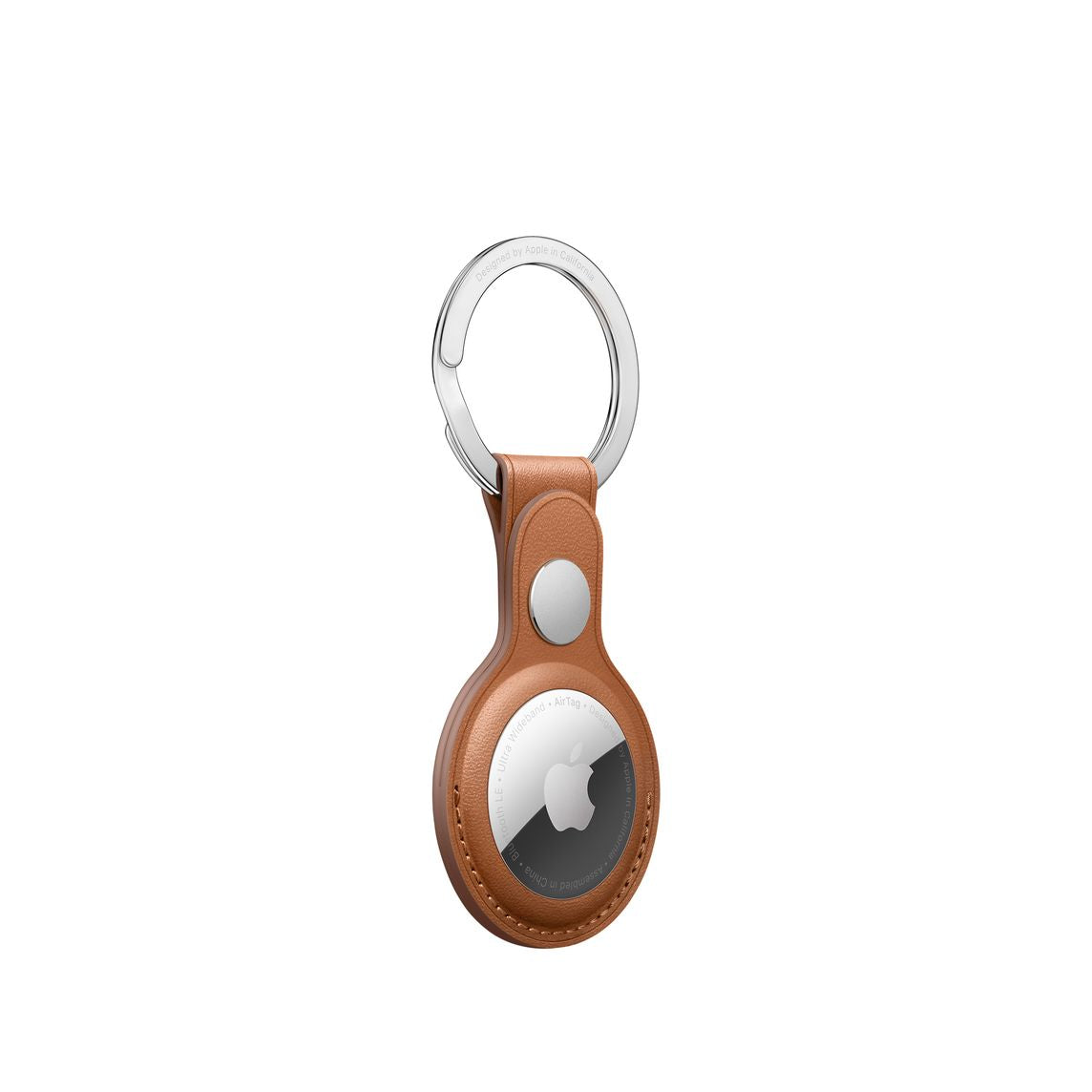 Breloc Apple pentru AirTag Loop Piele, Saddle Brown - iSTYLE RO