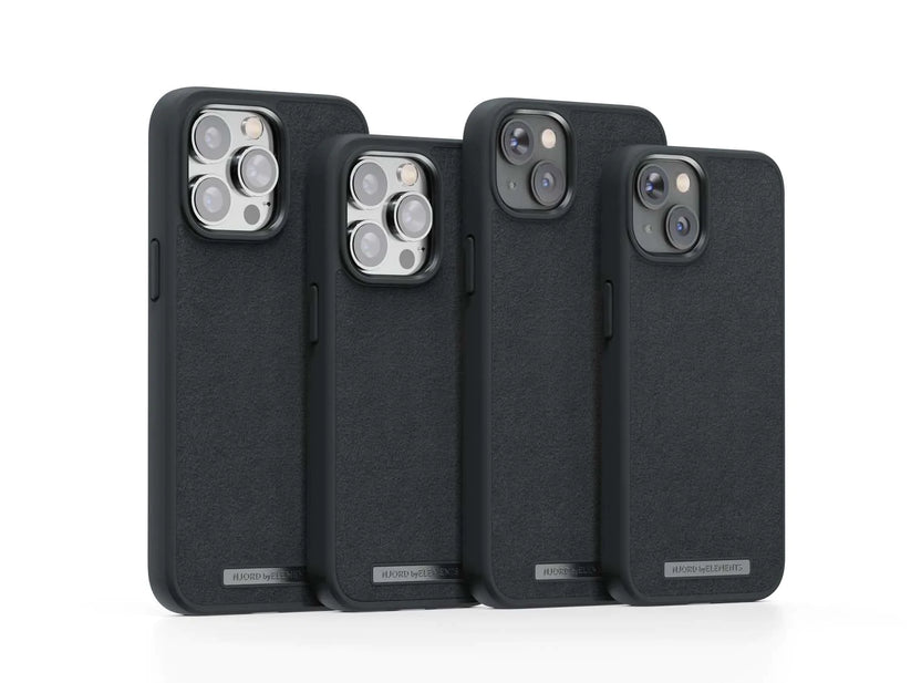 Husa de protectie Njord Suede Comfort+ pentru iPhone 14 Plus, Negru - iSTYLE RO
