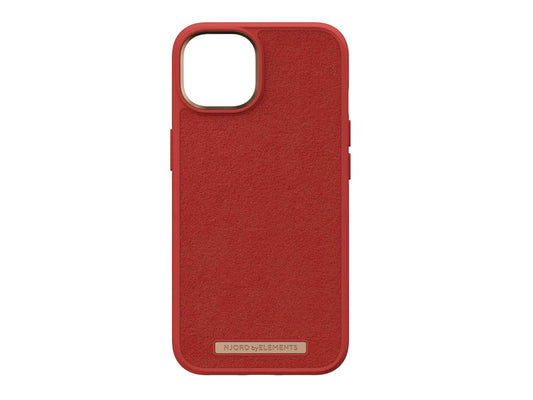 Husa de protectie Njord Suede Comfort+ pentru iPhone 14, Burnt Orange - iSTYLE RO
