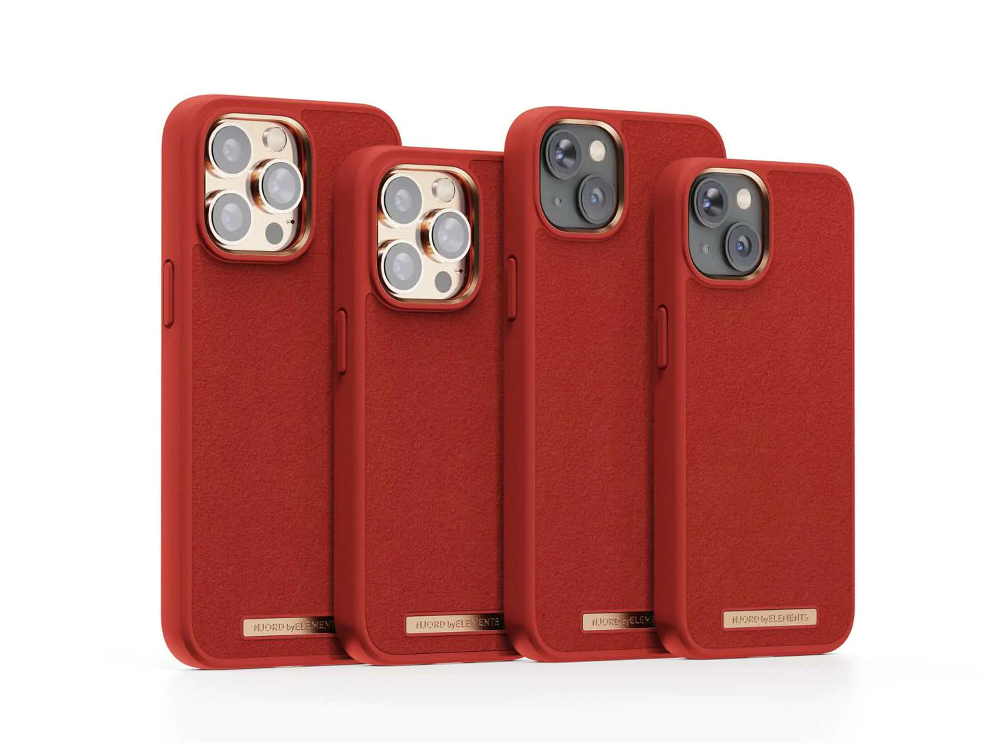 Husa de protectie Njord Suede Comfort+ pentru iPhone 14, Burnt Orange - iSTYLE RO