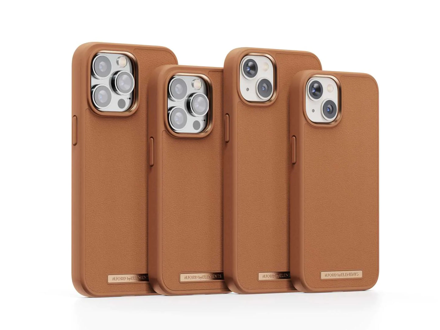 Husa de protectie Njord Genuine pentru iPhone 14 Pro, Piele, Cognac - iSTYLE RO
