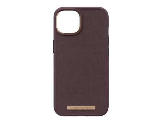 Husa de protectie Njord Genuine pentru iPhone 14 Plus, Piele, Maro - iSTYLE RO
