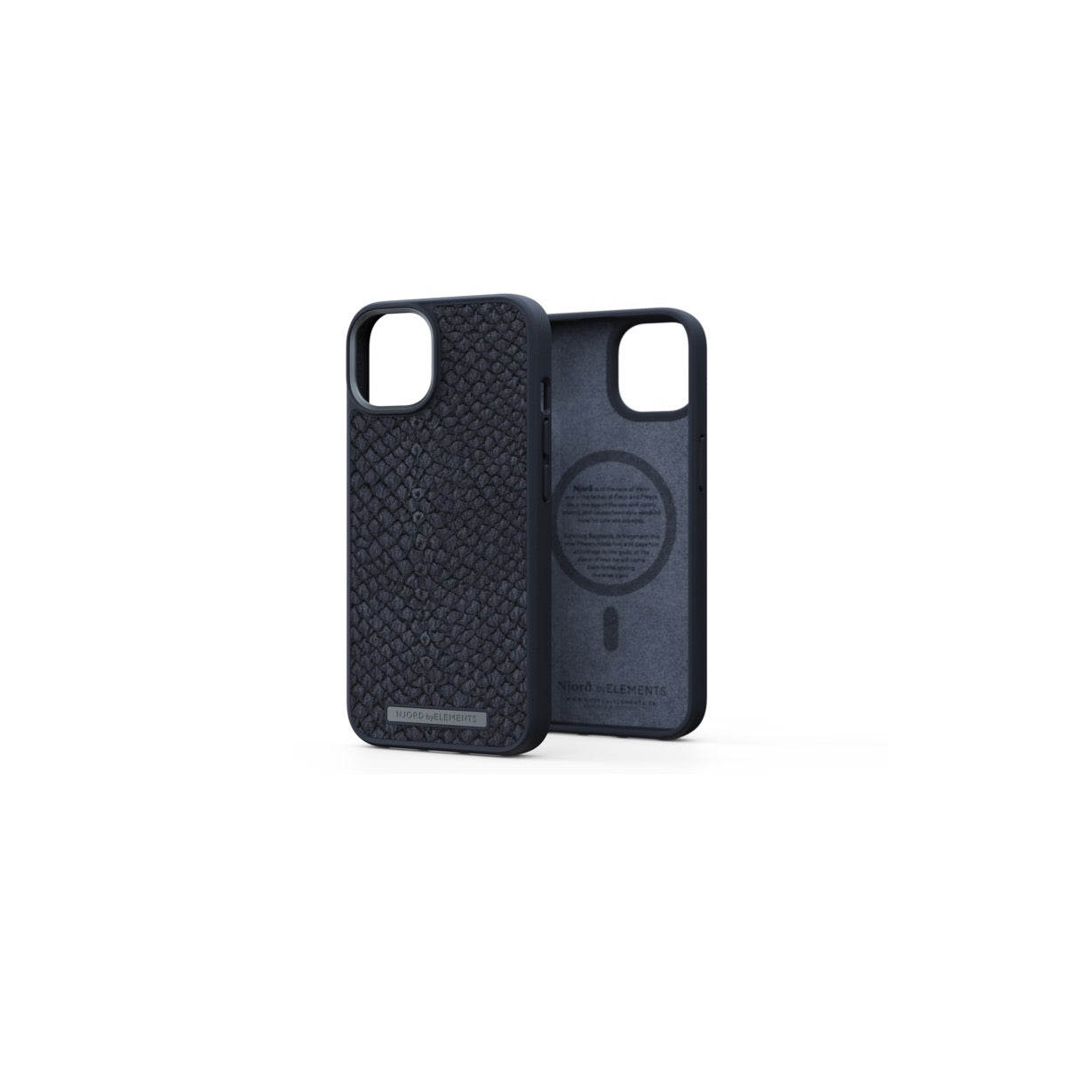 Husa de protectie Njord Salmon cu MagSafe pentru iPhone 14 Plus, Piele, Negru - iSTYLE RO
