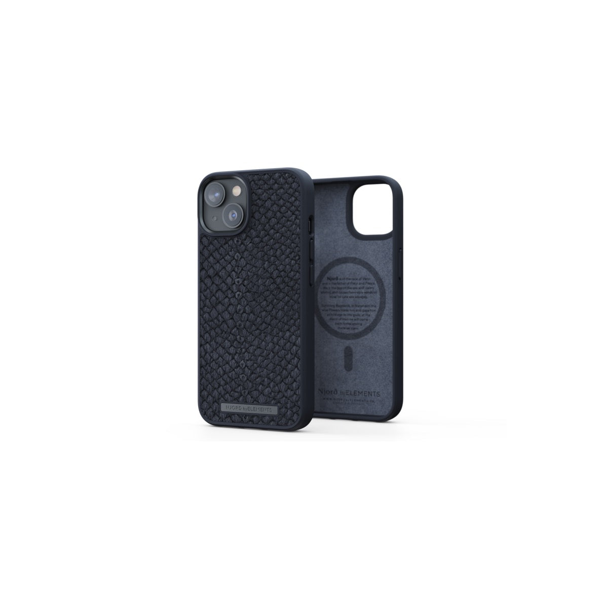 Husa de protectie Njord Salmon cu MagSafe pentru iPhone 14 Plus, Piele, Negru - iSTYLE RO