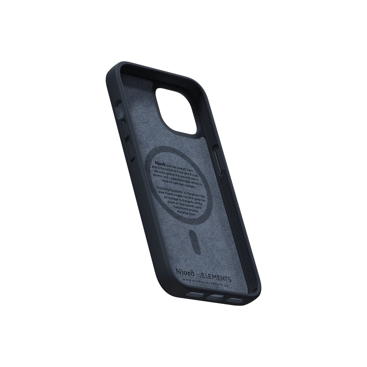 Husa de protectie Njord Salmon cu MagSafe pentru iPhone 14 Plus, Piele, Negru - iSTYLE RO