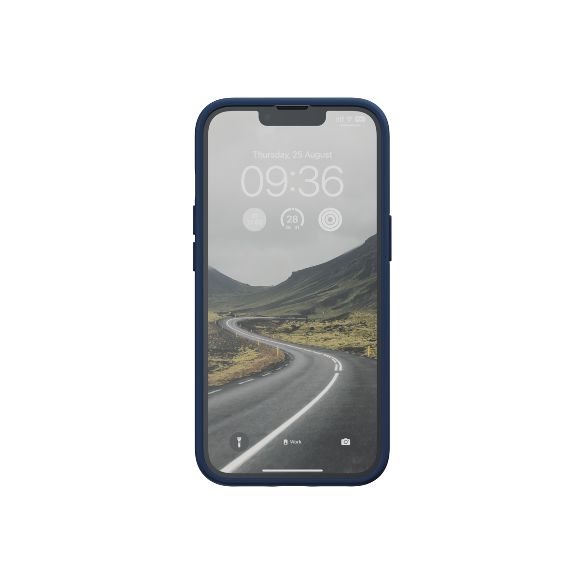 Husa de protectie Njord Salmon cu MagSafe pentru iPhone 14, Piele, Albastru - iSTYLE RO