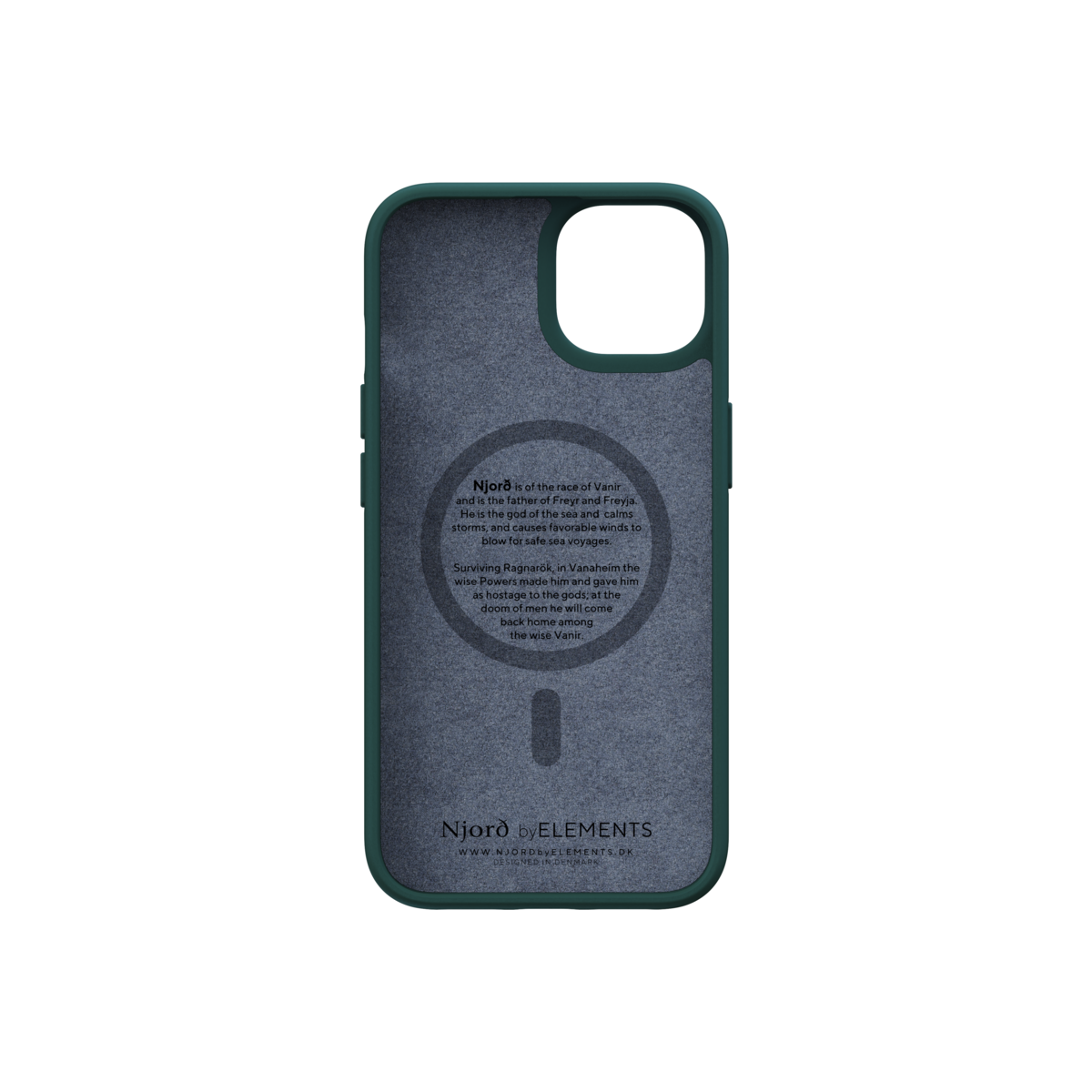 Husa de protectie Njord Salmon cu MagSafe pentru iPhone 14, Piele, Verde - iSTYLE RO