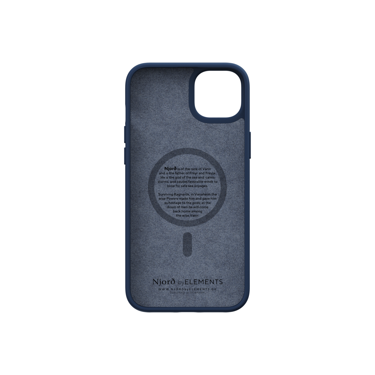 Husa de protectie Njord Salmon cu MagSafe pentru iPhone 14 Plus, Piele, Albastru - iSTYLE RO