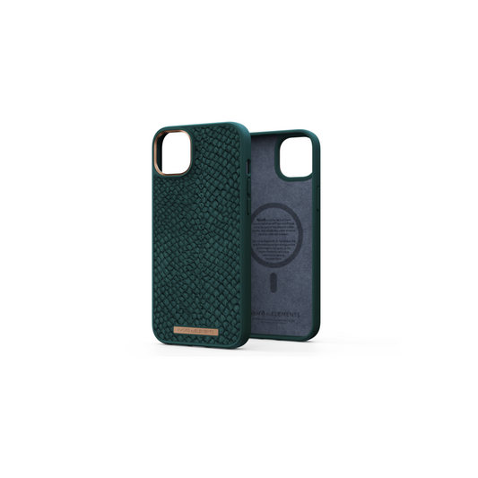 Husa de protectie Njord Salmon cu MagSafe pentru iPhone 14 Plus, Piele, Verde - iSTYLE RO