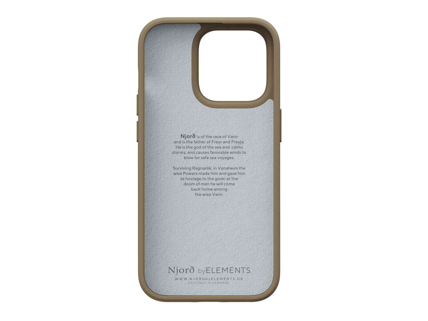 Husa de protectie Njord Suede Comfort+ pentru iPhone 14 Pro, Camel - iSTYLE RO