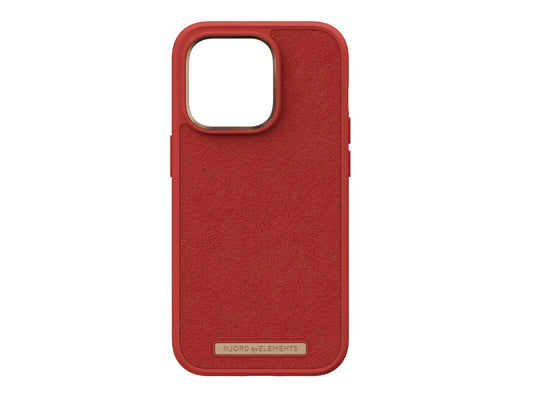 Husa de protectie Njord Suede Comfort+ pentru iPhone 14 Pro, Burnt Orange - iSTYLE RO