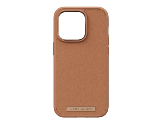 Husa de protectie Njord Genuine pentru iPhone 14 Pro, Piele, Cognac - iSTYLE RO