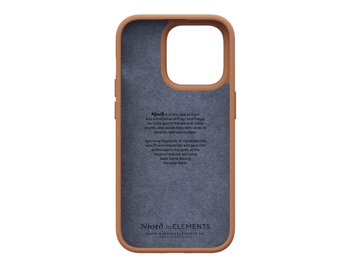 Husa de protectie Njord Genuine pentru iPhone 14 Pro, Piele, Cognac - iSTYLE RO