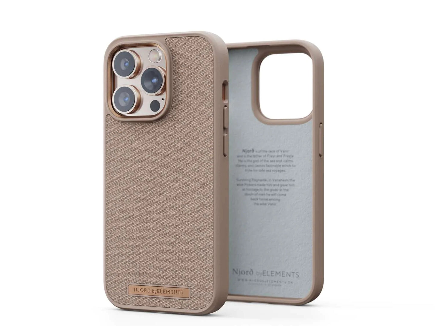 Husa de protectie Njord Fabric pentru iPhone 14 Pro Max, Pink Sand - iSTYLE RO