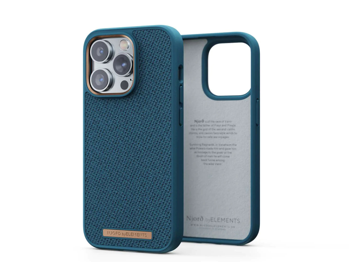 Husa de protectie Njord Fabric Tonal pentru iPhone 14 Pro, Deep Sea - iSTYLE RO