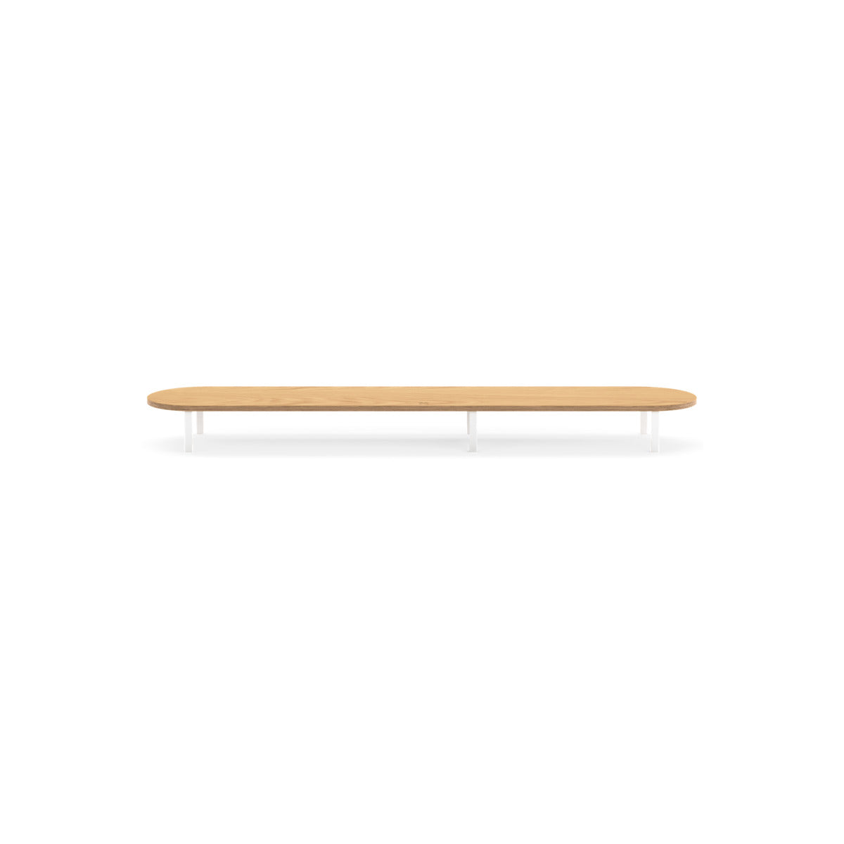 Stand dublu Woodcessories pentru monitor Oak/White - iSTYLE RO