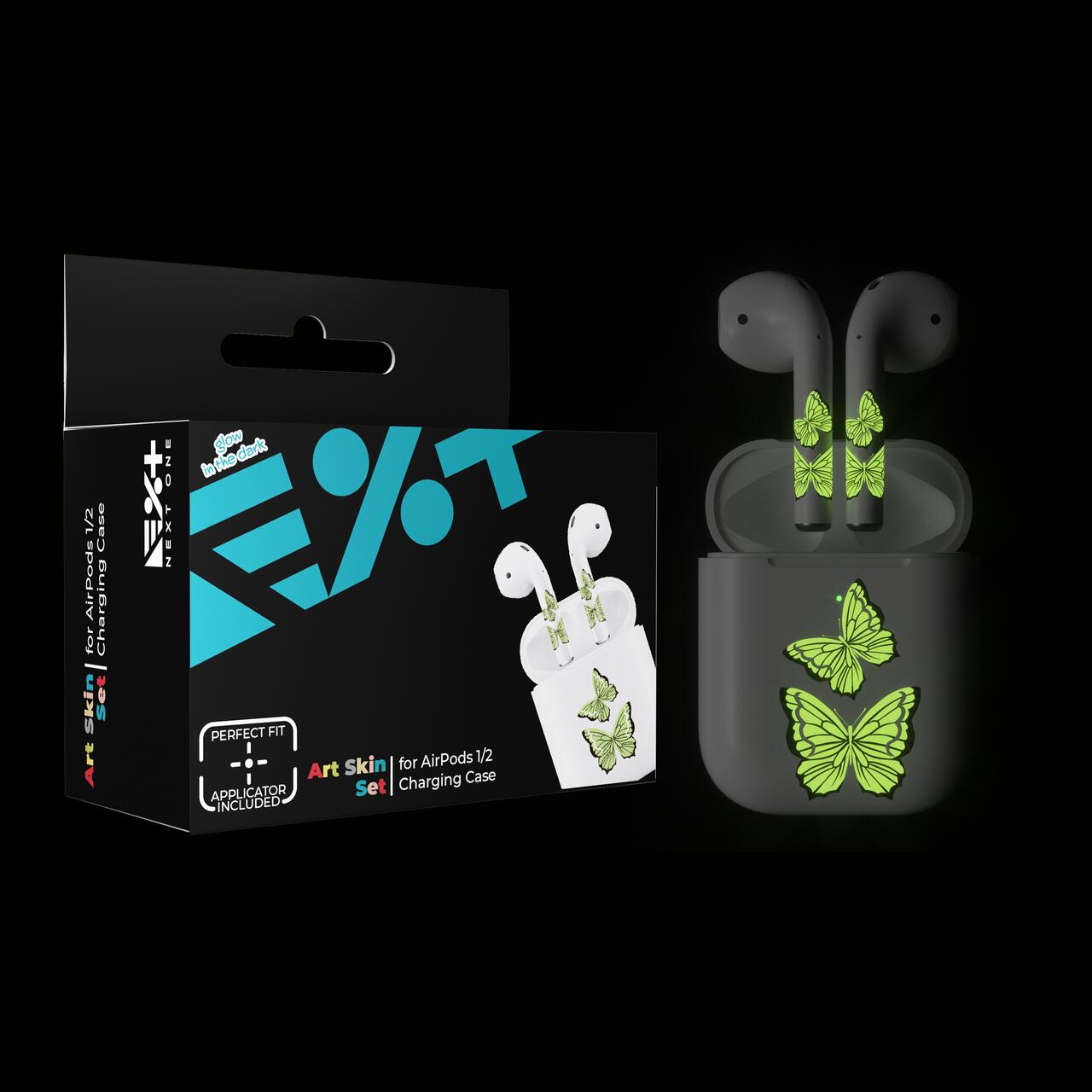 Skin NEXT ONE pentru AirPods - Fluture fosforescent - iSTYLE RO
