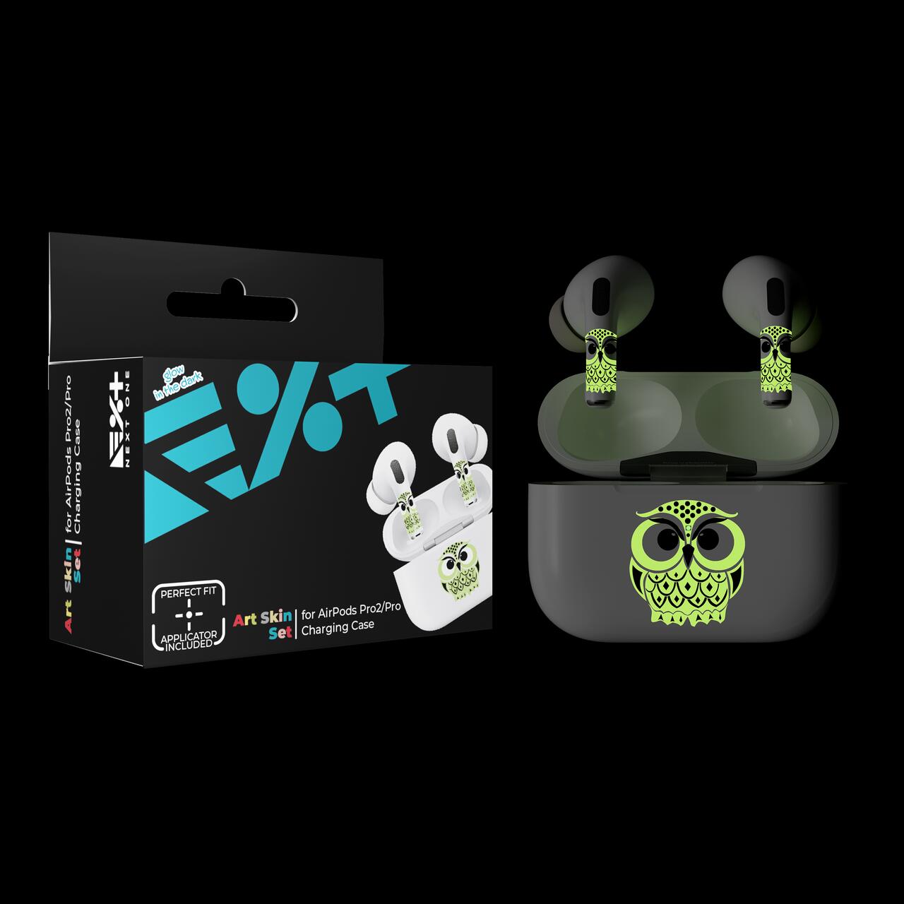 Skin NEXT ONE pentru AirPods Pro - Bufnita fosforescenta - iSTYLE RO