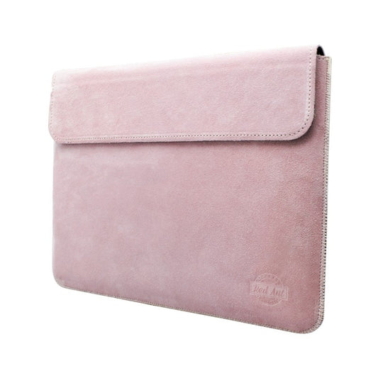 Husa de protectie REDANT cu clapă pentru MacBook Pro 14, Piele, Roz - iSTYLE RO