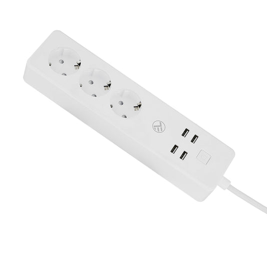 Prelungitor smart Tellur Wireless, 3 Prize, 4 x USB, 2200W, 10A, Cablu 1.8m, Alb - iSTYLE RO