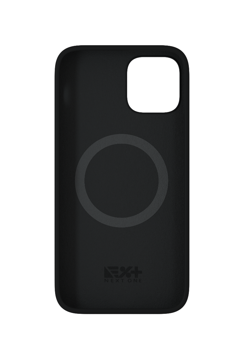 Husa de protectie NEXT ONE Silicon Case MagSafe pentru iPhone 12 si iPhone 12 Pro, Negru - iSTYLE RO