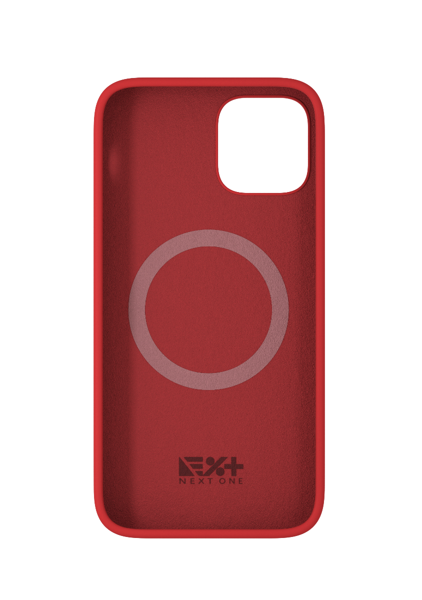 Husa de protectie NEXT ONE Silicon Case MagSafe pentru iPhone 12 Pro Max, Rosu - iSTYLE RO