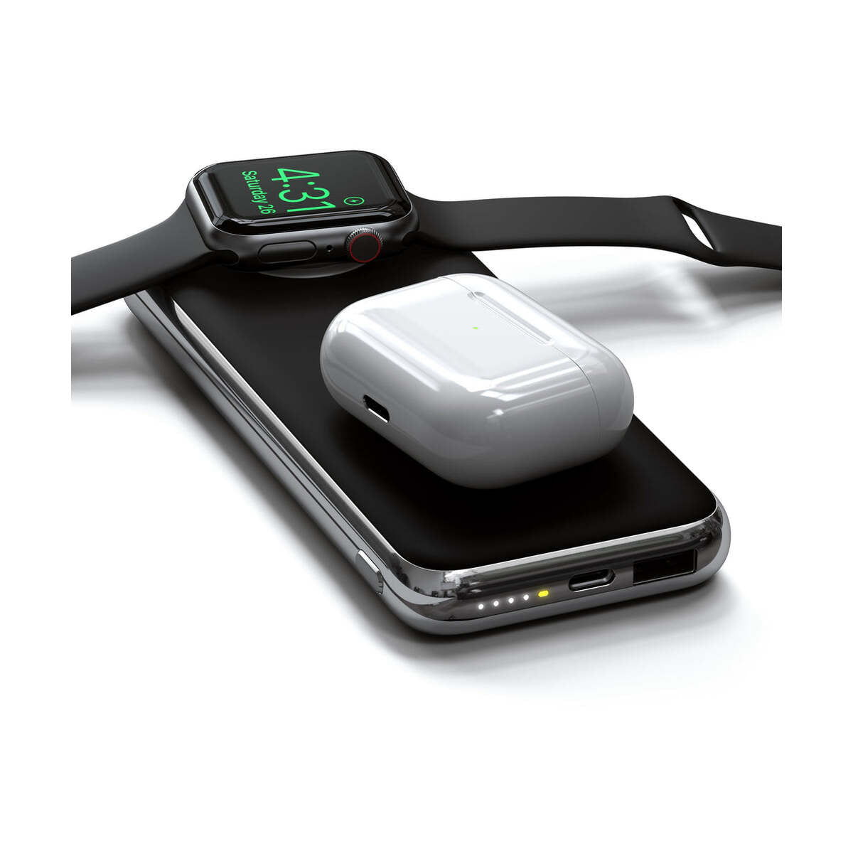 Baterie externa Satechi Quatro Wireless Power Bank - Space Grey - iSTYLE RO
