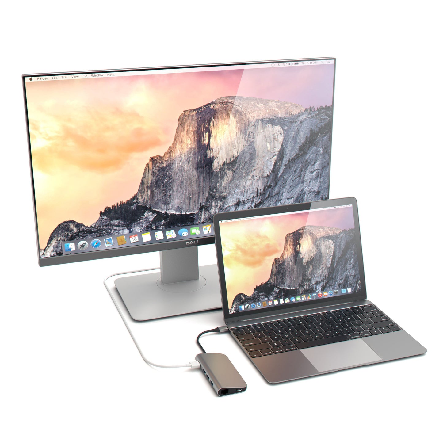 Satechi Aluminium TYPE-C Multi-Port Adapter (HDMI 4K,3x USB 3.0,MicroSD,Ethernet), Space Grey - iSTYLE RO