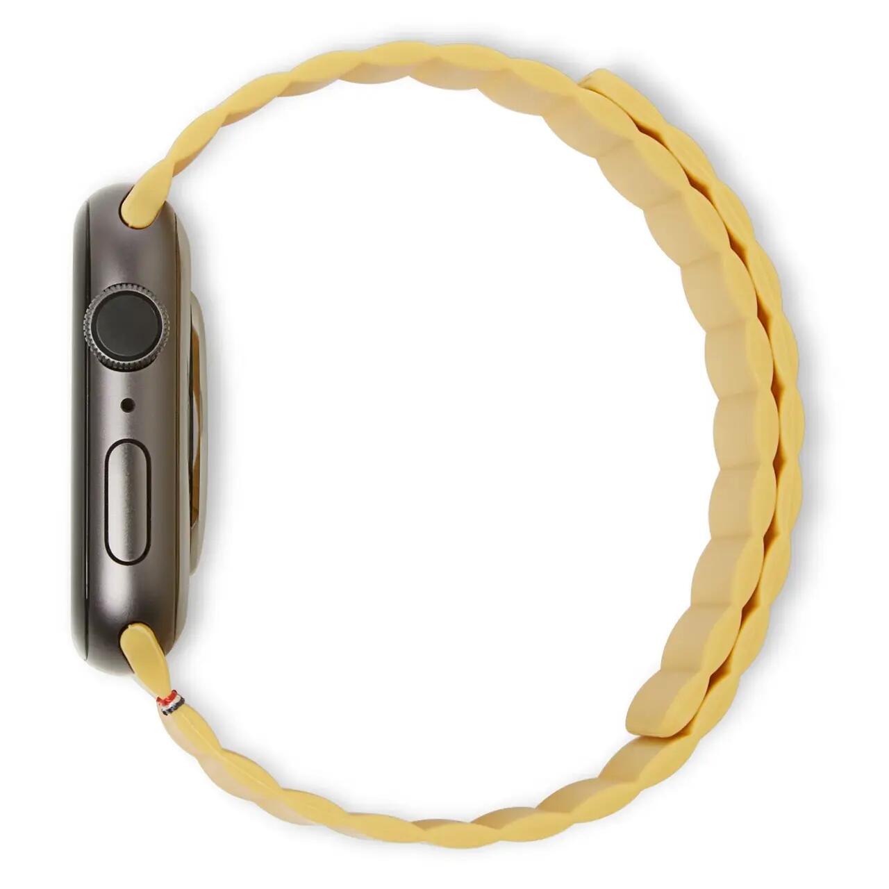 Curea magnetică DECODED pentru Apple Watch 42/44/45/49 MM, Silicon, Galben - iSTYLE RO