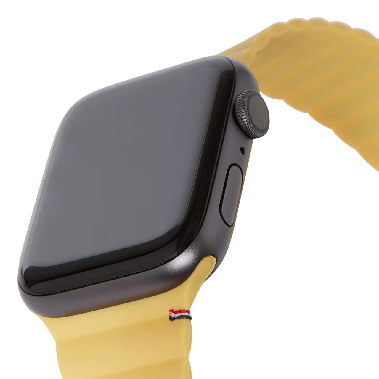 Curea magnetică DECODED pentru Apple Watch 42/44/45/49 MM, Silicon, Galben - iSTYLE RO
