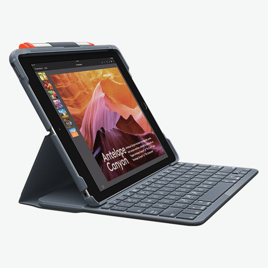 Resigilat: Husa cu tastatura Logitech Slim Folio pentru iPad (gen 7,8,9), Black - iSTYLE RO
