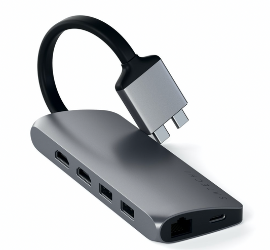 Adaptor Satechi TYPE-C Dual Multimedia Adapter - Space Gray - iSTYLE RO