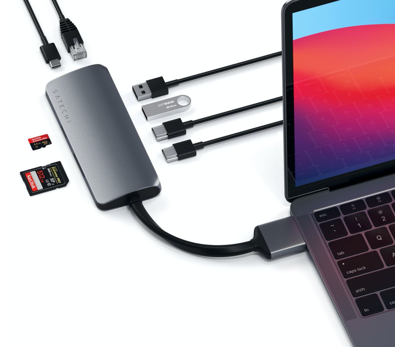 Adaptor Satechi TYPE-C Dual Multimedia Adapter - Space Gray - iSTYLE RO