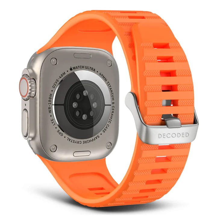 Curea Sport Traction Lite DECODED pentru Apple Watch 42/49MM, Silicon, Portocaliu - iSTYLE RO