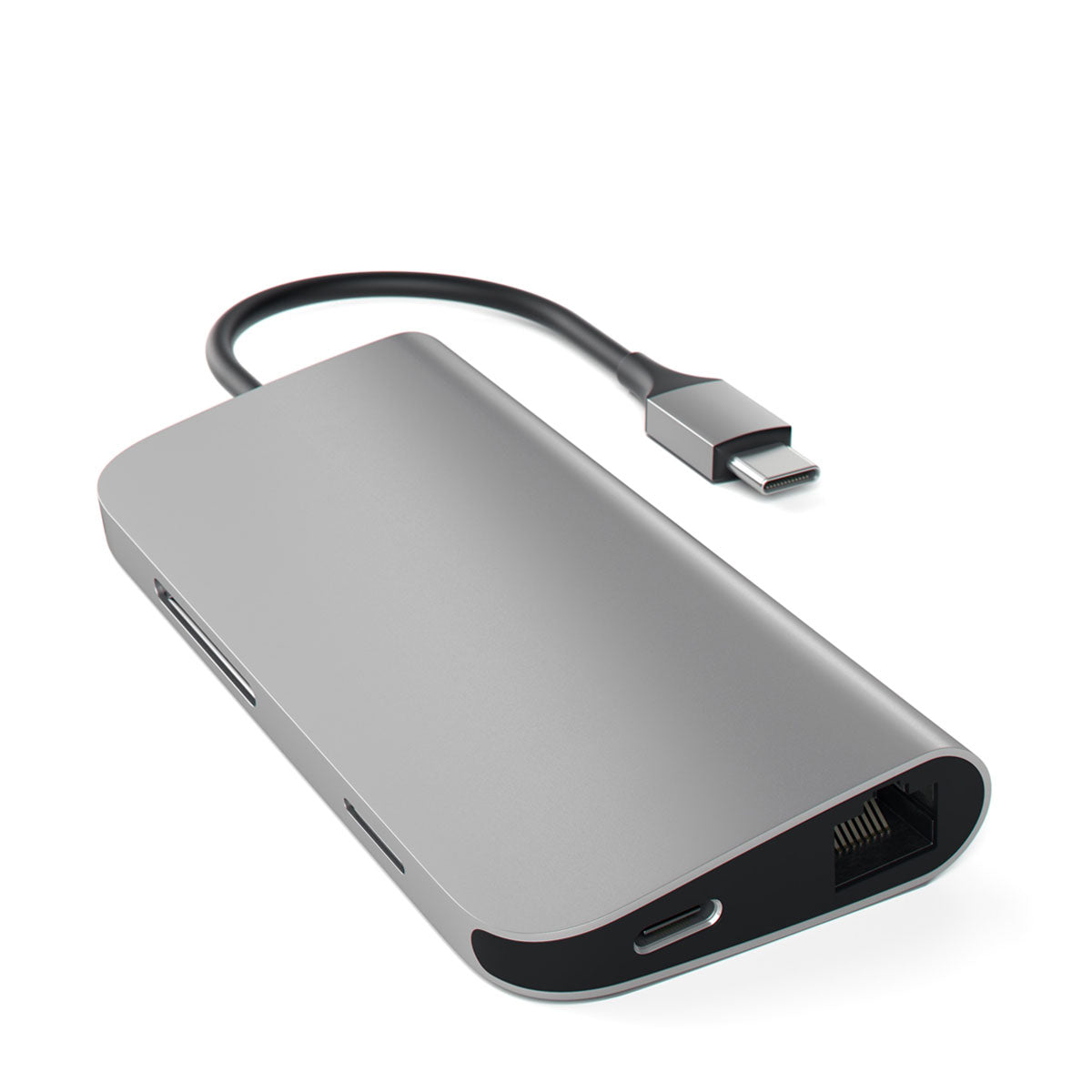 Satechi Aluminium TYPE-C Multi-Port Adapter (HDMI 4K,3x USB 3.0,MicroSD,Ethernet), Space Grey - iSTYLE RO