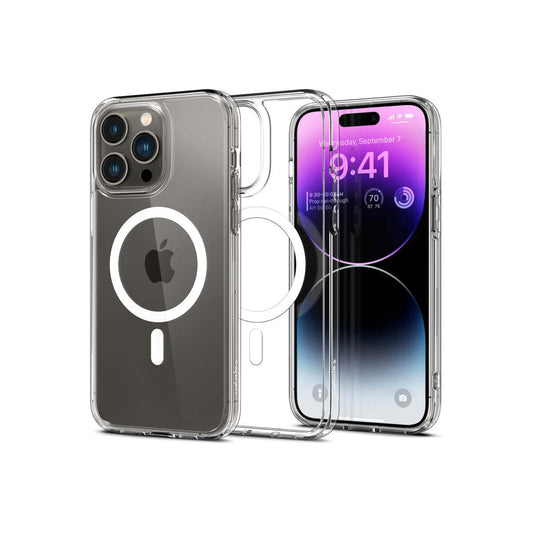 Husa de protectie Spigen Crystal Hybrid pentru iPhone 14 Pro Max, Alb Transparent - iSTYLE RO